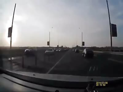 Bike crash with unexpected landing