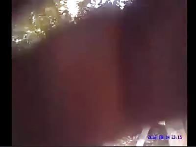 Dog attacks Police Officers (2 Camera Angles)
