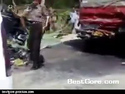 Indonesia car accident aftermath