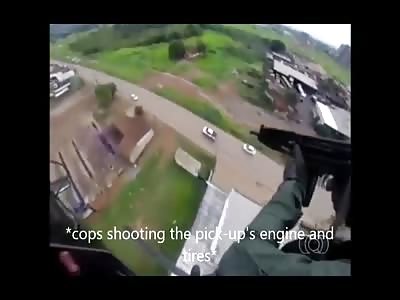 Pursuit: Brazilian Police Shooting Carjacker from Helicopter (w/ aftermath)
