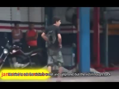 AWESOME kick to the face of a Brazilian thug (subtitles and slow-motion included)
