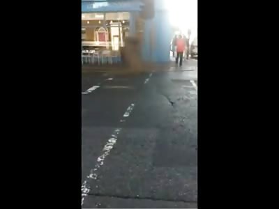 Manhole explosion in Dublin, Ireland - dozens startled