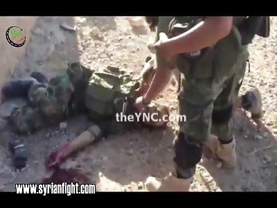 Jabhat al-Nusra executing and brutally beheading 3 Syrian civilians 
