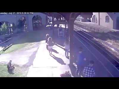 RUNAWAY TRAIN CRASHES INTO STATION CAUSING PEOPLE TO FLEE