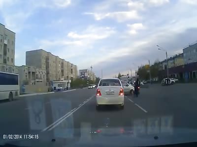 MOTORCYCLE ACCIDENT IN RUSSIA