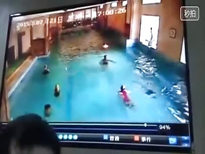 AGONY: BOY NEARLY DROWNED IN POOL