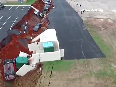 DRONE CAPTURES MASSIVE SINKHOLE FROM ABOVE