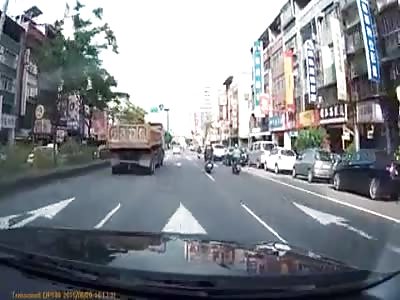 MAN IS RUN OVER BY TRUCK 
