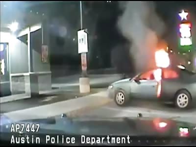 AUSTIN COPS BLOWN BACK FROM CAR EXPLOSION