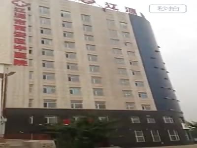 A LEAP TO DEATH - MAN JUMPED FROM THE TOP OF A HOSPITAL