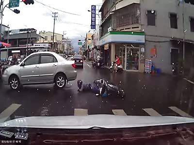 RIDER RUN OVER BY ASSHOLE DRIVER 