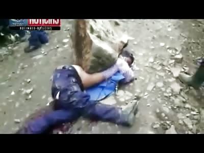 MAN WAS CRUSHED BY A ROCK