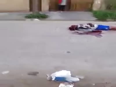 BURGLAR WAS SHOT DEAD ON THE STREET