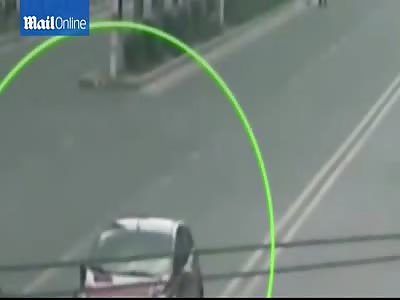 MAN GETS THROWN IN THE AIR IN ACCIDENT
