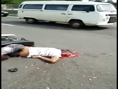 CRUSHED HEAD IN MOTORCYCLE ACCIDENT