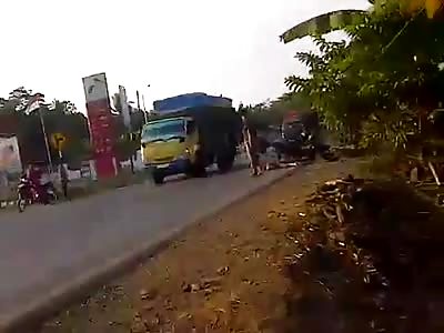 MAN WITH HEAD CRUSHED AFTER MOTORCYCLE ACCIDENT