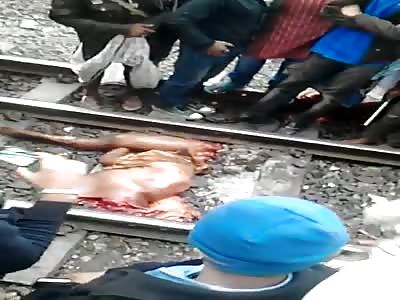 MAN WAS CRUSHED BY TRAIN 