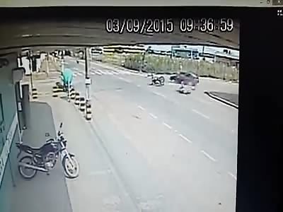 SERIOUS ACCIDENT BETWEEN CAR AND MOTORCYCLE