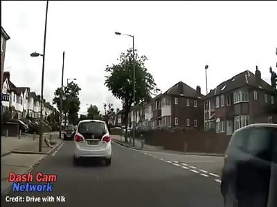TOTALLY CARELESS DRIVER HITS A CYCLIST
