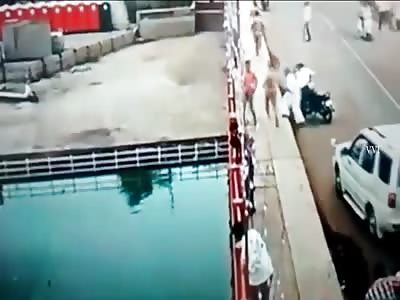 SUPER-COP JUMPED OFF A 20 FEET INTO THE RIVER TO SAVE A MAN'S LIFE