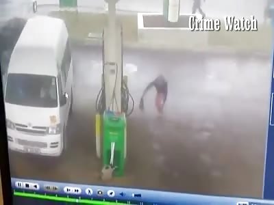 MAN FLUNG OUT OF A CAR TO HIDE GUN