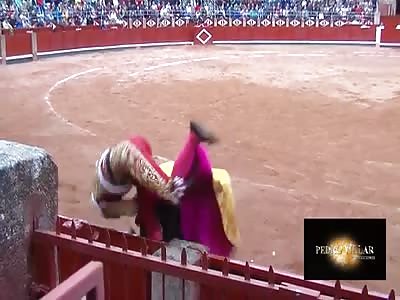 'EL GAY' WOUNDED AND THROWN OUT OF THE ARENA