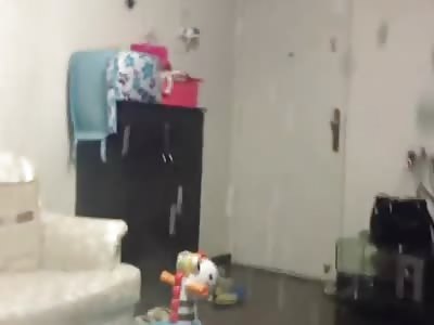 Earth quake inside an apartment