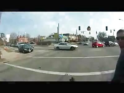 biker crash in intersection