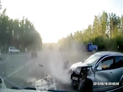  Idiot on an ATV causes an accident and flees the scene  