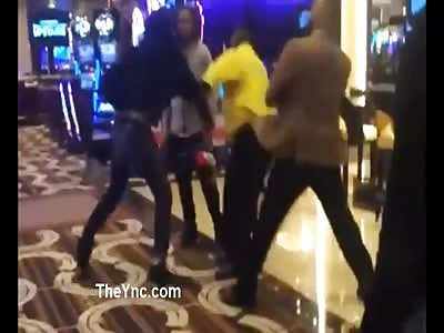 Security Gets Knocked Out Cold With One Punch At A Casino.