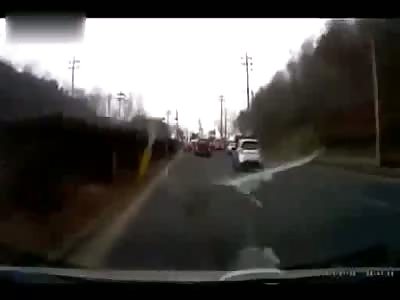 Accident caught on dashboard camera .. Heart stopping moment .. Not for the fainthearted .. Volume warning.. 