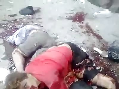 Aftermath Scene of Bombing Run in Ukraine