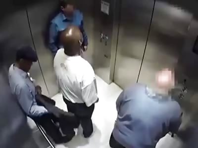 2 thugs rob elderly man when he goes to leave elevator