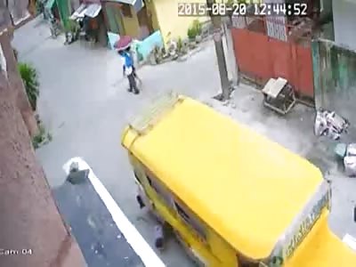 Jeepney runs over careless young boy 