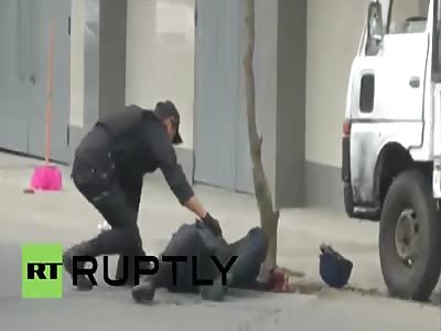 *GRAPHIC* Peru: Grenade blows policeman's hands off in Lima school attack