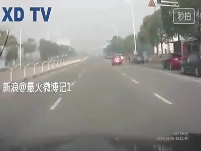 Man on motorbike hit by car when cutting traffic