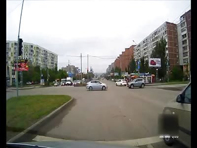 Biker Learns A Painful Lesson When He Skips A Red Light