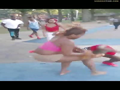  Flying B00BS & Hard Punches in this crazy hood cat fight.  
