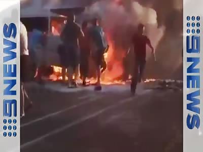 FULL VIDEO Trapped Driver Burned alive Graphic! 
