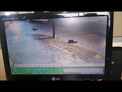 Violent crash caught on camera