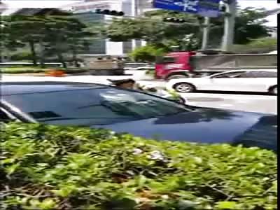 Drunk driver brings traffic cop for a spin