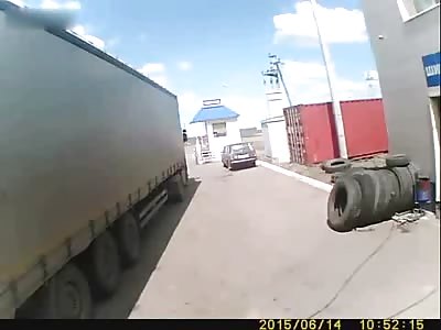 Drunk truck driver runs over man