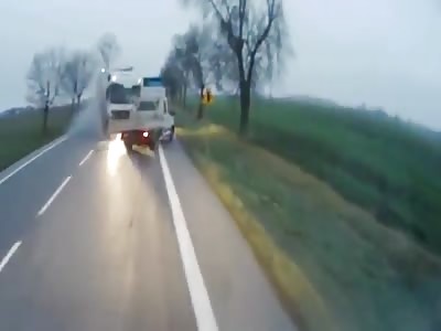 Lorry lost control
