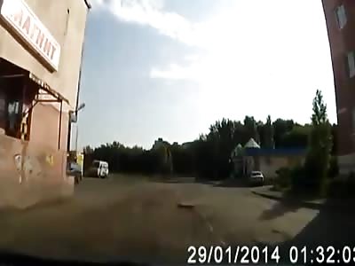 Angry Pedestrian Jumps Through Car Windscreen
