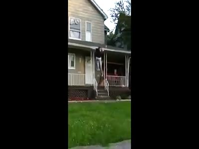Girl Jumps Off Roof And Breaks Her Leg!