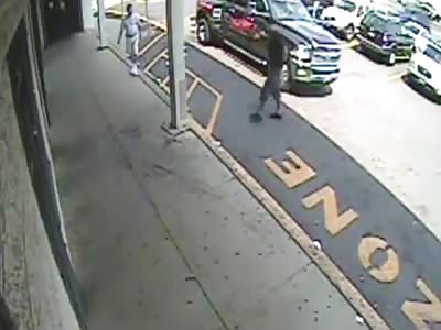 Two Thugs Assault Man Outside Liquor Store 