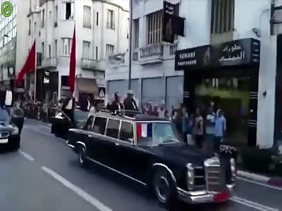 President Hollande caravan hits spectator in Morocco
