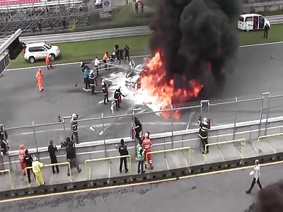 Very violent race car crash 