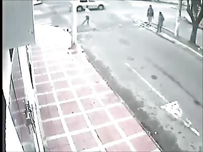 Two people trying to cross the street are instantly killed **VOLUME WARNING**