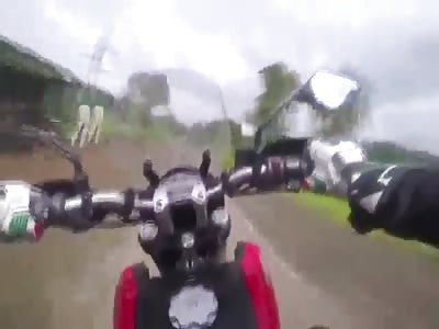 Ducati Hyperstrada high speed crash